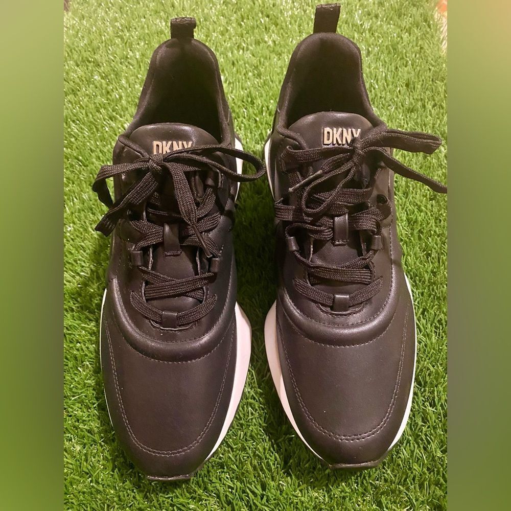 DKNY Black Sneakers. Size 10.